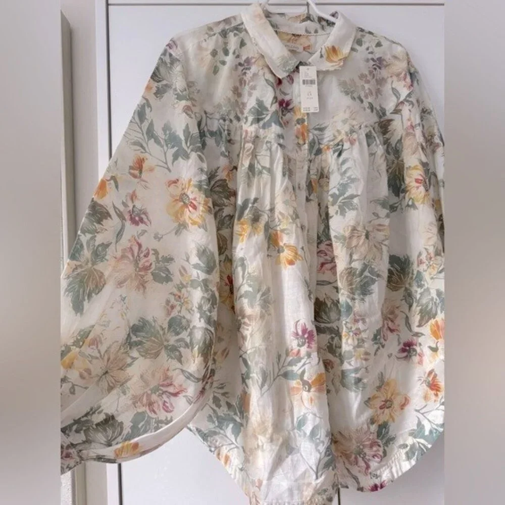 NWT Size XSP (P2P 25") - Anthropologie Pilcro Batwing Yoke Blouse (NWT US$ 118) - Picture 9 of 16